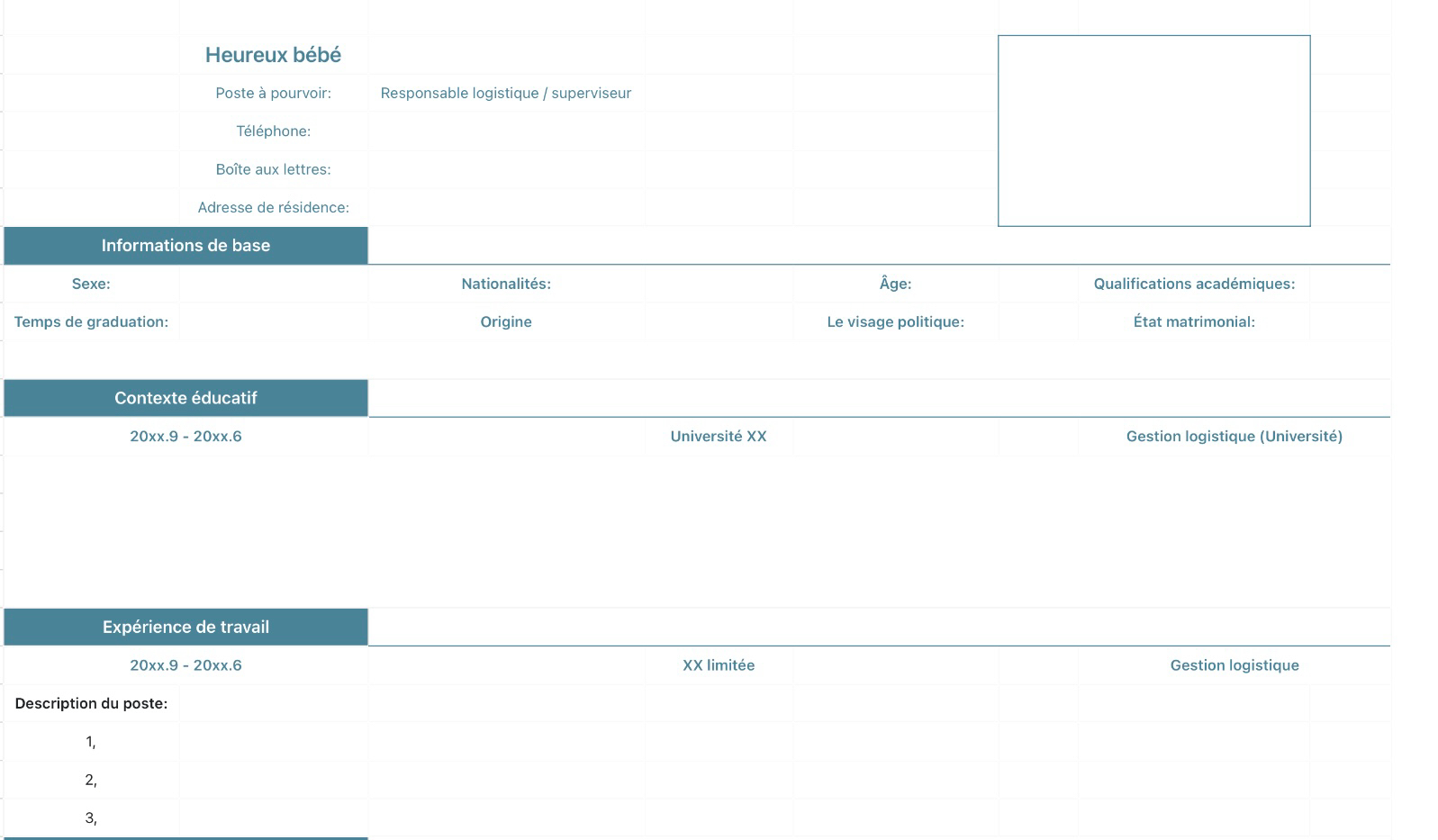 CV de recherche d'emploi minimaliste 2